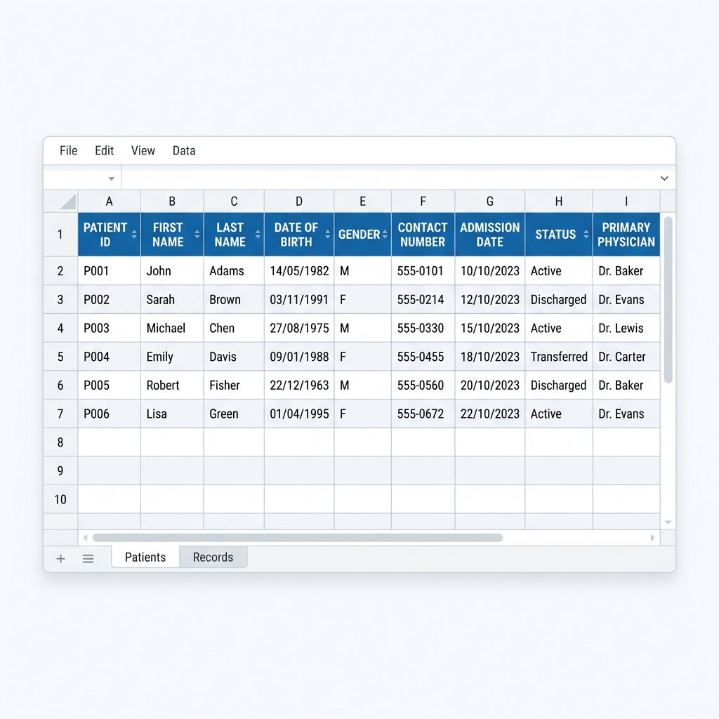 Excel Export Spreadsheet